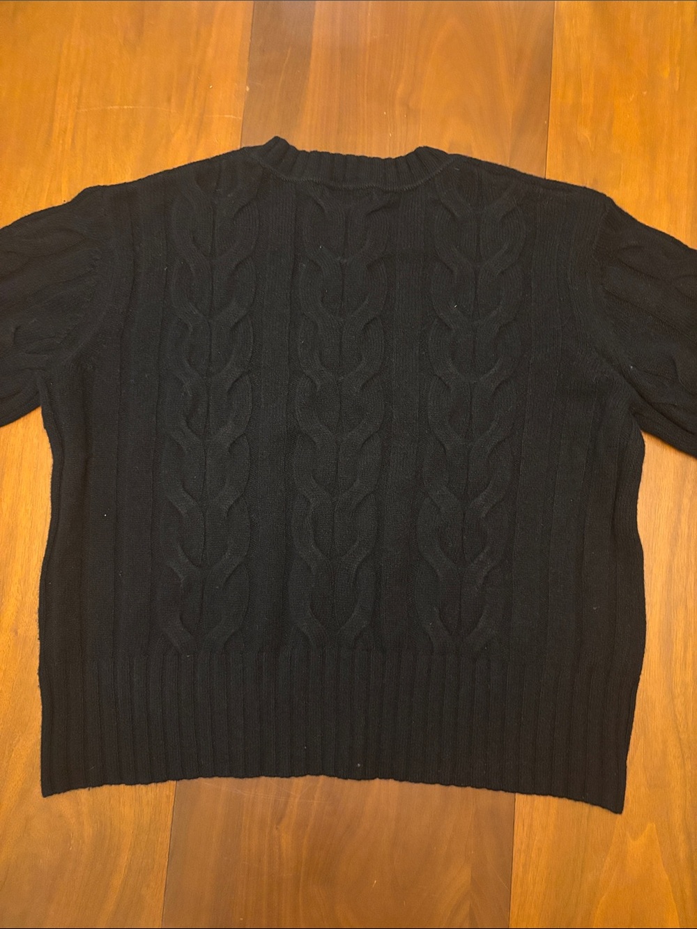 Banana Republic Black Cable Crewneck Sweater - Picture 5 of 6